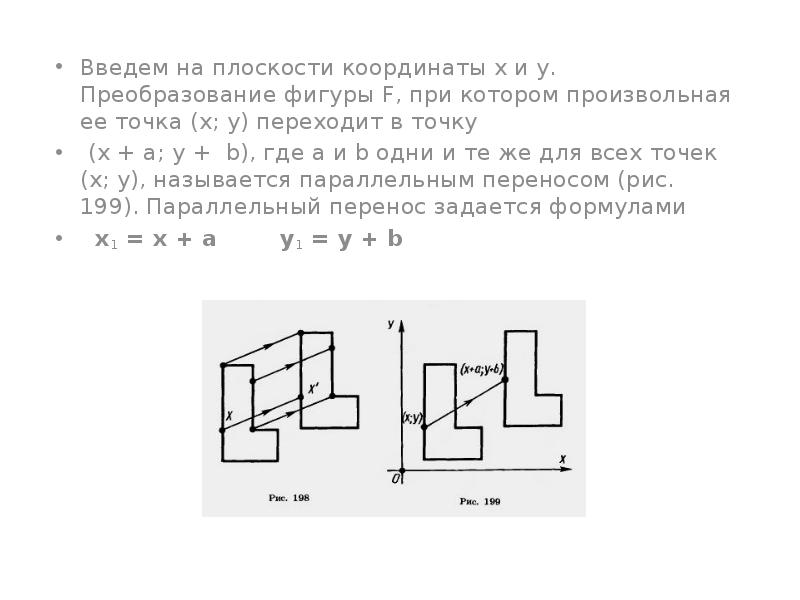 Геометрия 11 класс параллельный перенос презентация