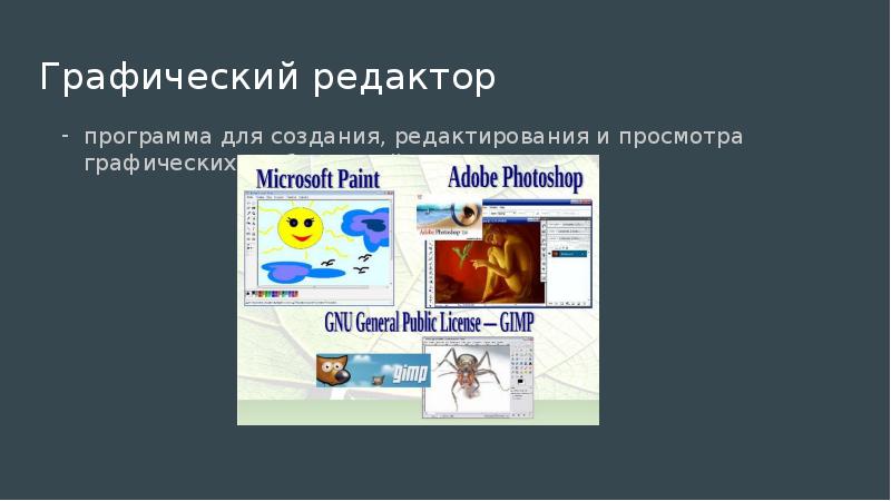 Прикладная программа предназначенная для создания редактирования и просмотра графических изображений