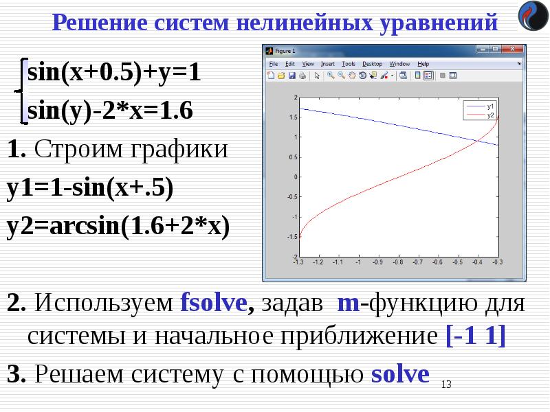 Решение нелинейного уравнения графическим методом. Mathcad преобразовать нелинейные уравнения системы к виду f1(x) =y. Решить систему нелинейных уравнений. Система нелинейных уравнений в маткаде. Решение систем нелинейных уравнений в Mathcad.