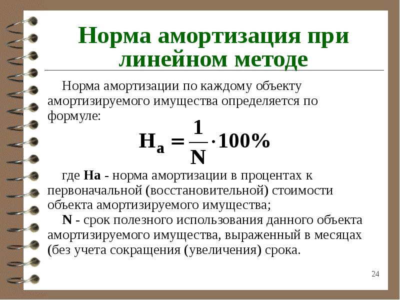 Определение нормальной. Норма амортизации устанавливается в зависимости. Амортизация норма амортизации. Норма амортизации основных фондов. Ставка амортизации основных средств.