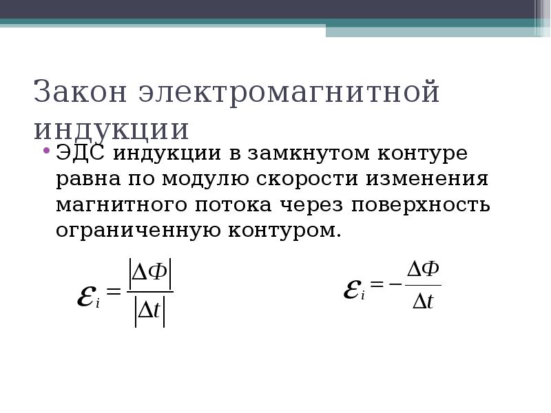 Закон электромагнитной индукции презентация