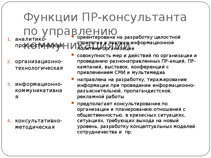 Консалтинг функции. Основные функции PR. Методы PR деятельности. Функции PR деятельности. Функции консультанта.