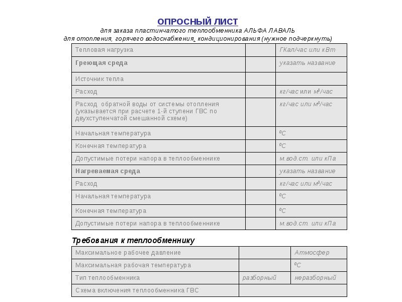 Паспорт трубчатого теплообменника образец