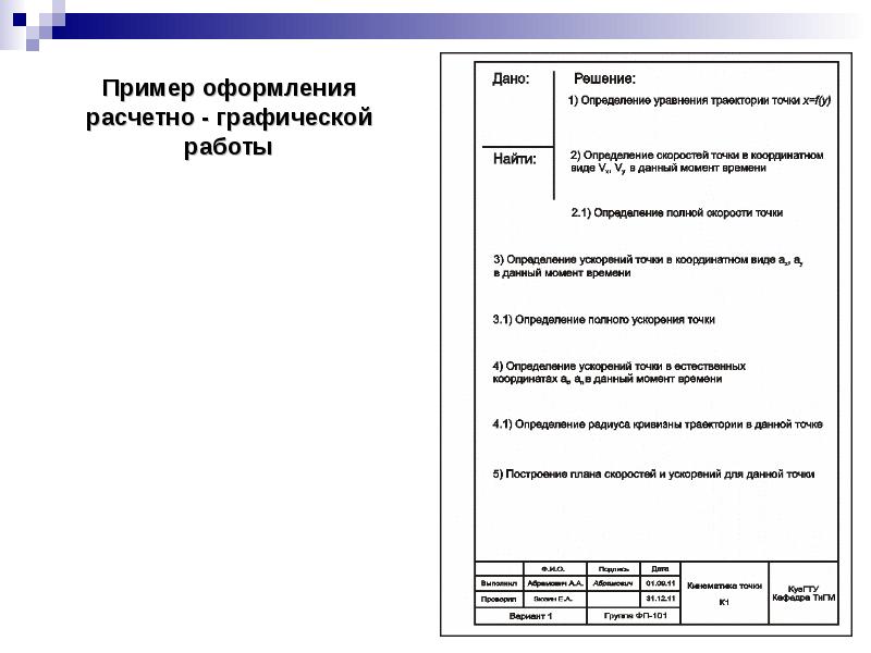 Оформление ргр по госту образец