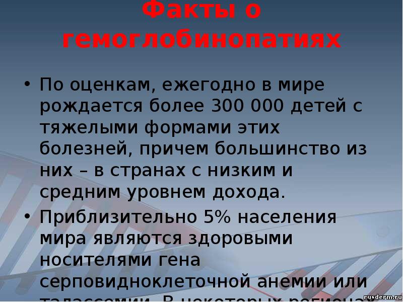 Презентация на тему гемоглобинопатия