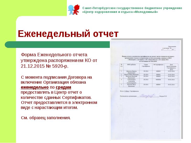 Директор спб гбу центр оздоровления и отдыха молодежный заявление образец