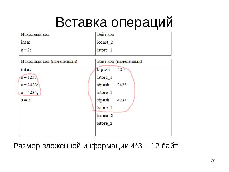 Исполняемые размеры. Исполняемые файлы java. Оперирование исходной информации. Исходный код и байт код. Операция Insert DL.