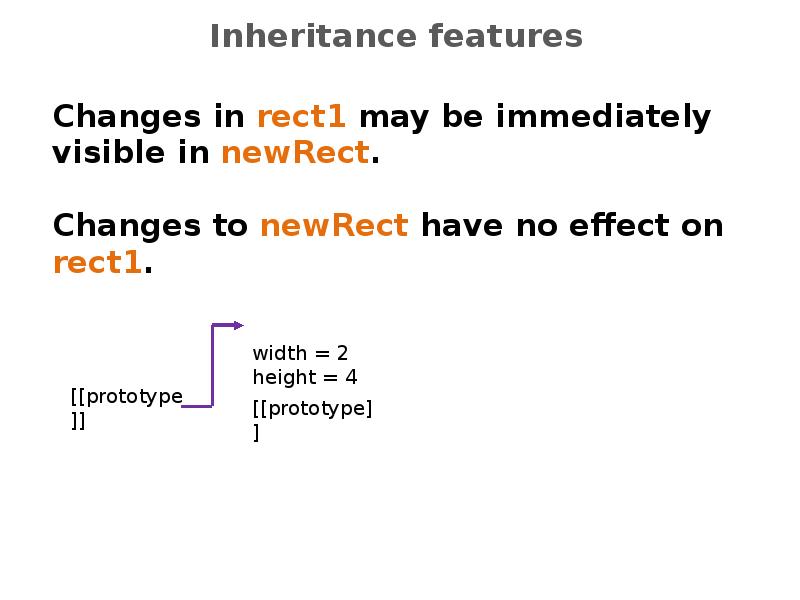 Inheritance features Inheritance features