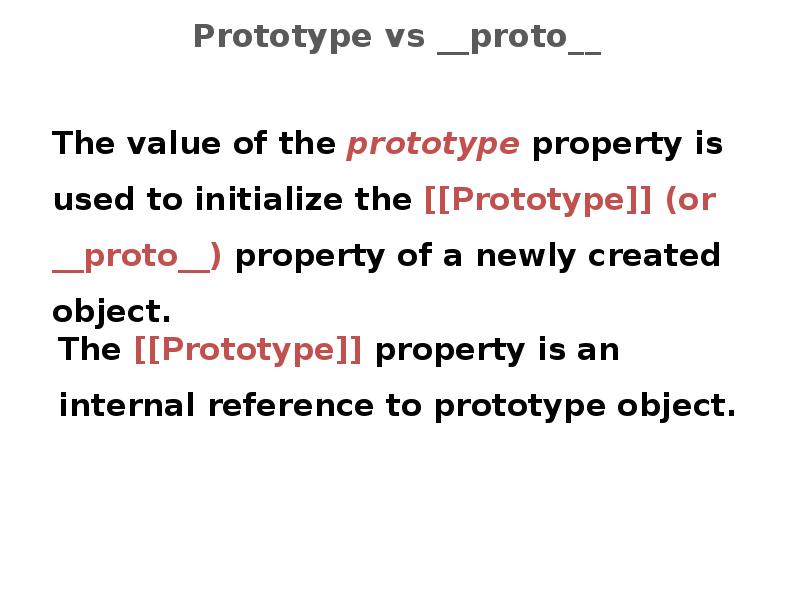 Prototype vs __proto__ Prototype vs __proto__
