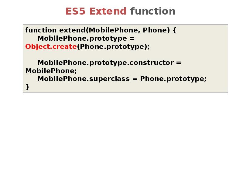 ES5 Extend function ES5 Extend function