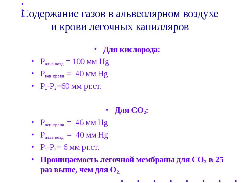 Содержание газов