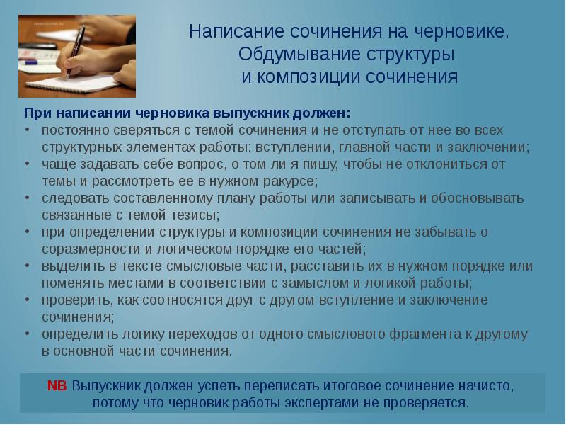 Итоговое сочинение презентация