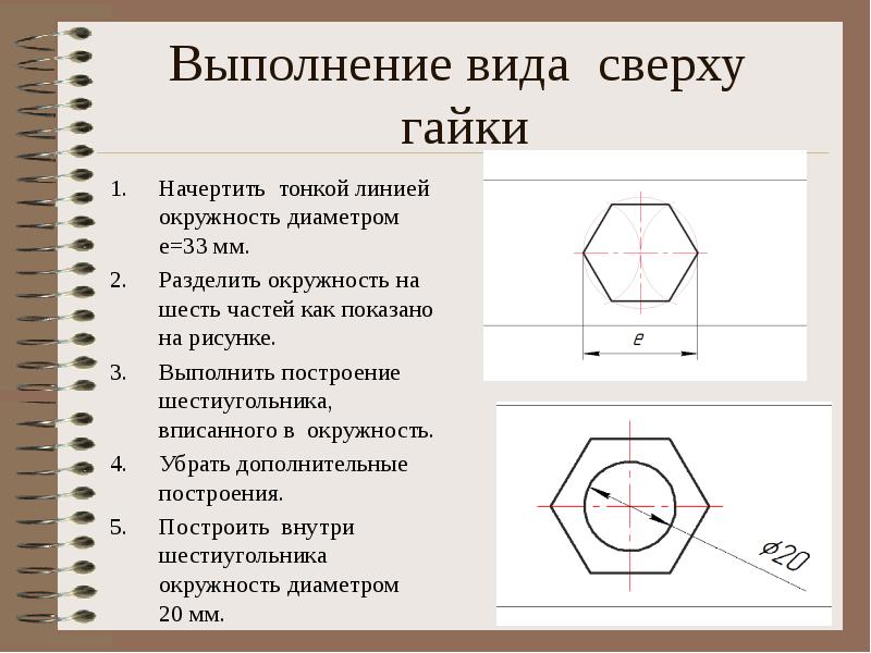 Как выглядит шестигранник на чертеже