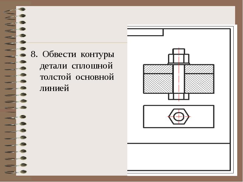 Какая линия применяется для изображения видимого контура