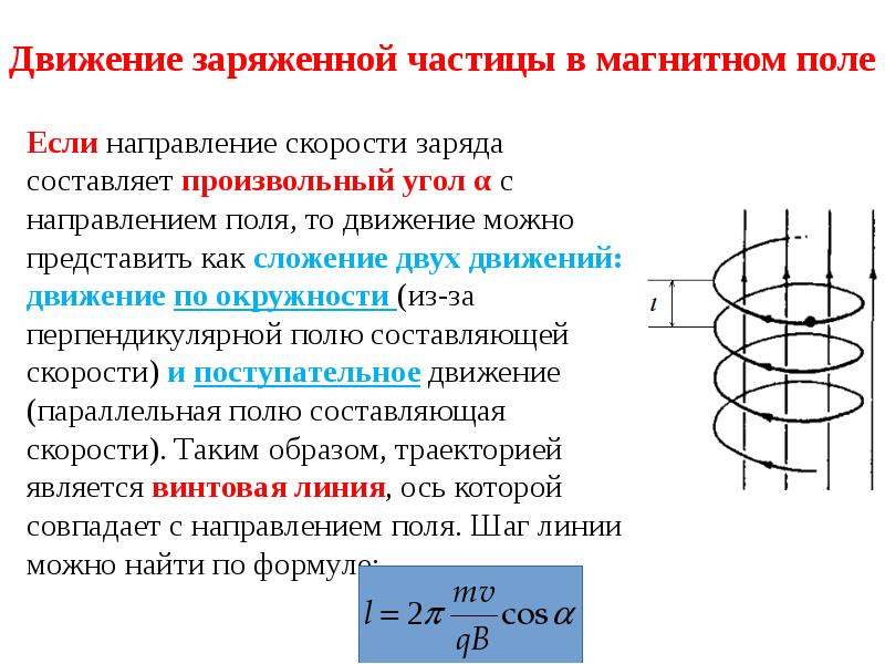 Скорость заряда в магнитном поле