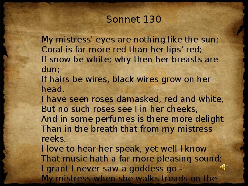 Оригинал на английском. 130 Sonnet Shakespeare. Сонет 130 Шекспир оригинал. Сонет 130 на английском. Перевод Сонета 130 Шекспира.