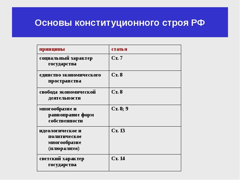 Проект основы конституционного строя