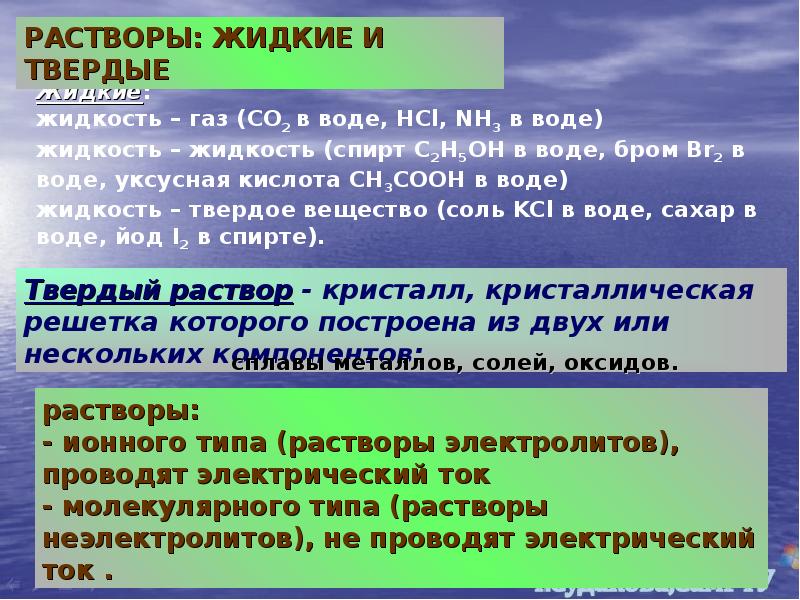 Презентация типы растворов - 81 фото