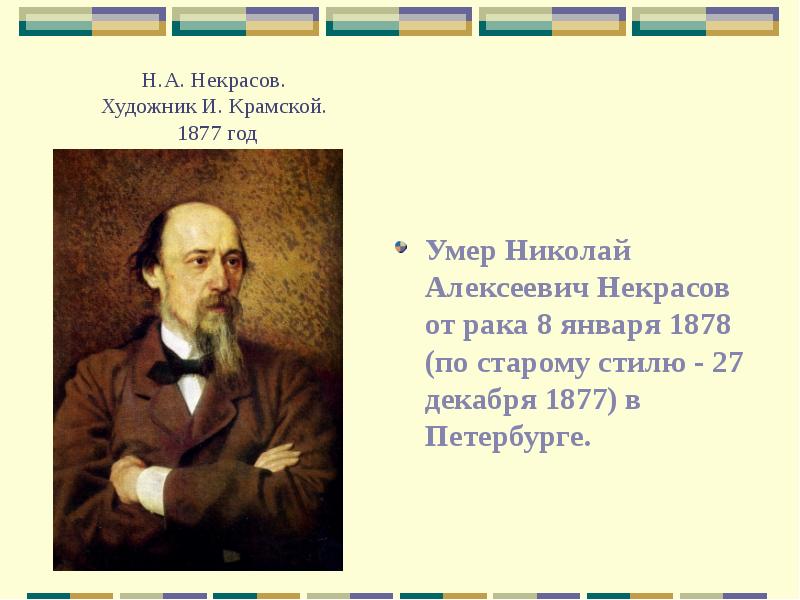 Биография некрасова 10 класс презентация