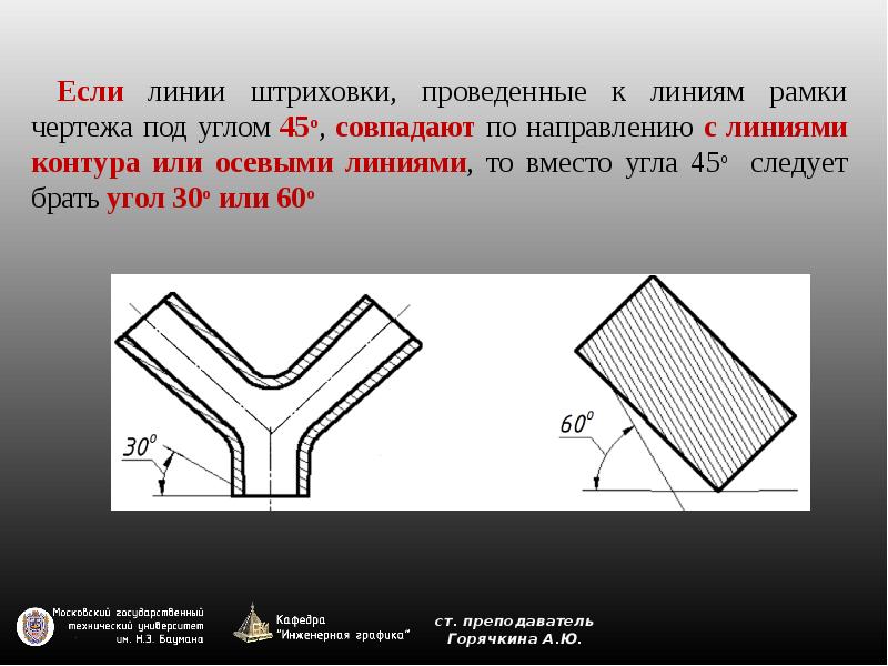 Расстояние между линиями штриховки на чертеже