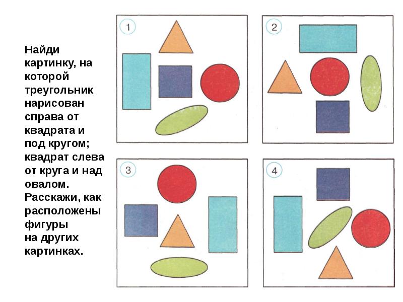 Пространственные представления 1 класс презентация школа россии