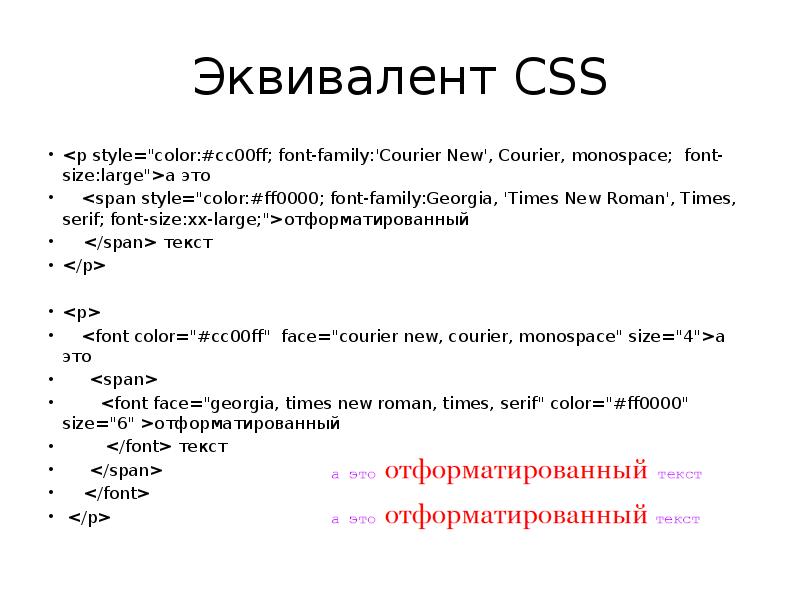 Тег span в html