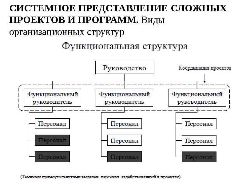 СИСТЕМНОЕ ПРЕДСТАВЛЕНИЕ СЛОЖНЫХ ПРОЕКТОВ И ПРОГРАММ. Виды организационных структур