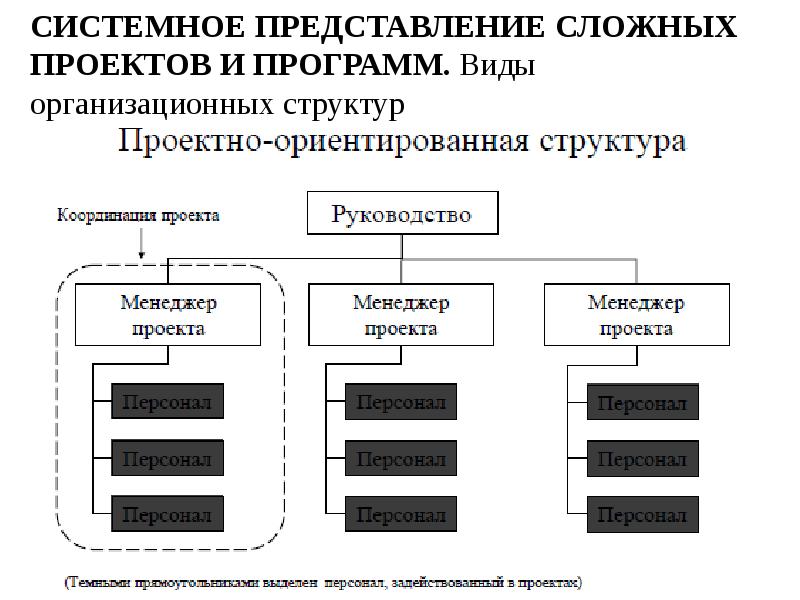 СИСТЕМНОЕ ПРЕДСТАВЛЕНИЕ СЛОЖНЫХ ПРОЕКТОВ И ПРОГРАММ. Виды организационных структур