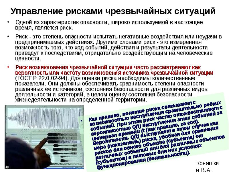 Анализ аварийного риска. Показатели негативного влияния опасностей. Опасность ЧС. Одной из характеристик опасности является:. Ликвидация риска.