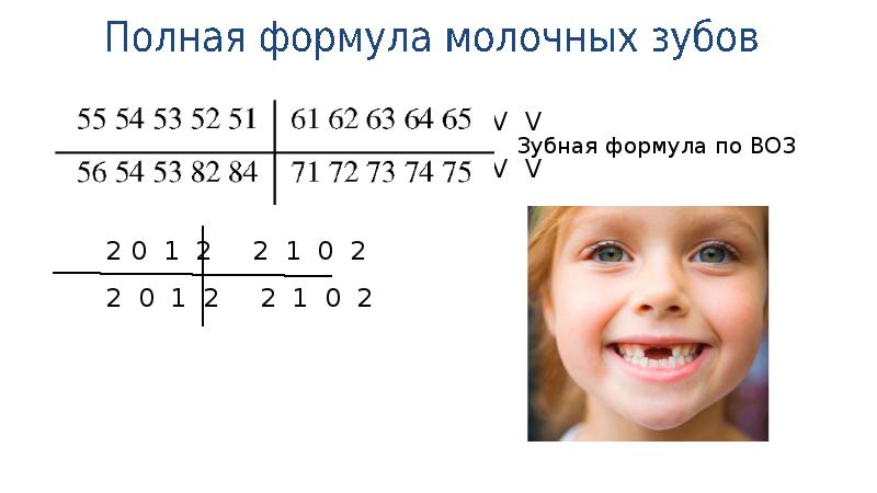 Формула зубов в стоматологии картинки