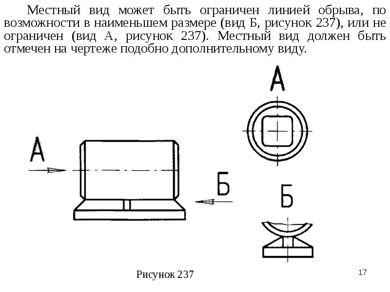 Эта линия применяется для изображения линий обрыва линии разграничения вида и разреза