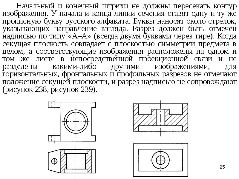 Сечение и разрезы на чертежах их назначение отличие сечения от разреза