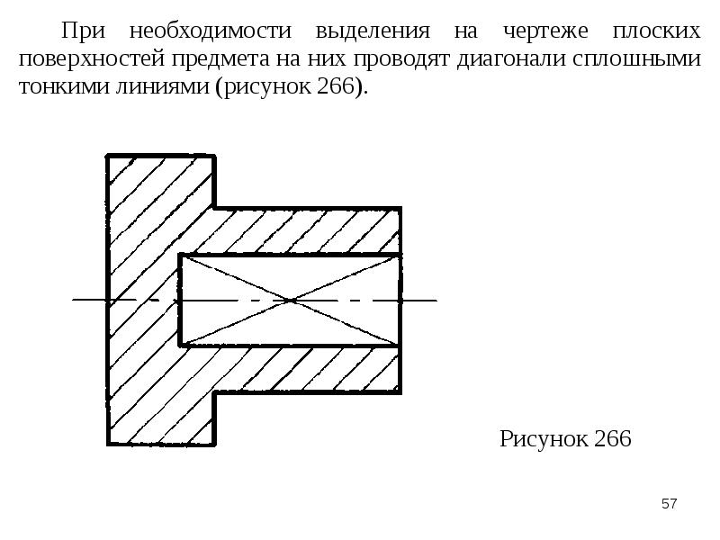 Как на чертеже выделяются сечения