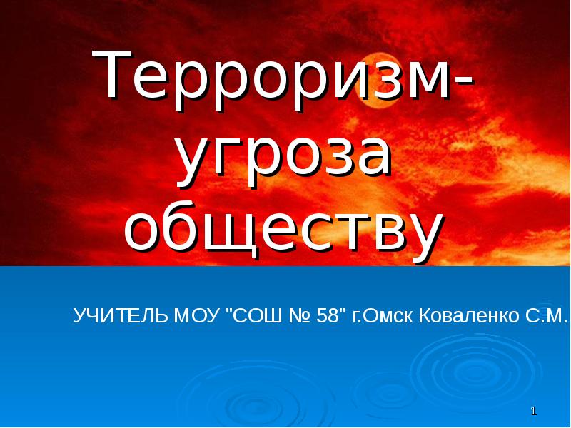 Терроризм угроза обществу классный час презентация