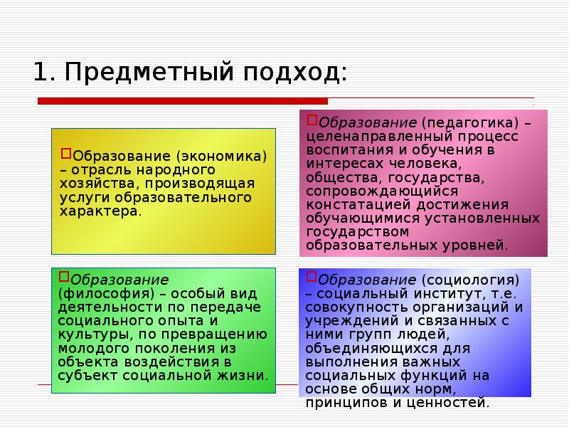 Предметный подход