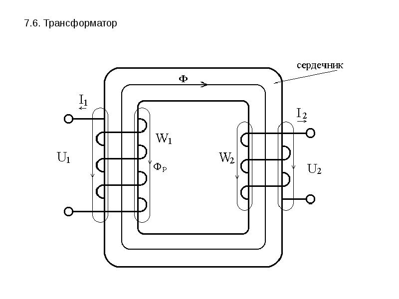 Трансформатор в режиме холостого хода схема