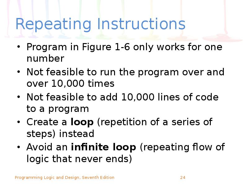 Programmed instruction. Repeat instruction.