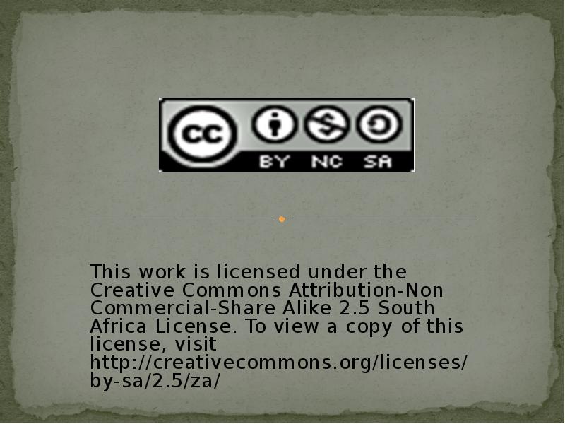 This work is licensed under the Creative Commons Attribution-Non Commercial-Share Alike