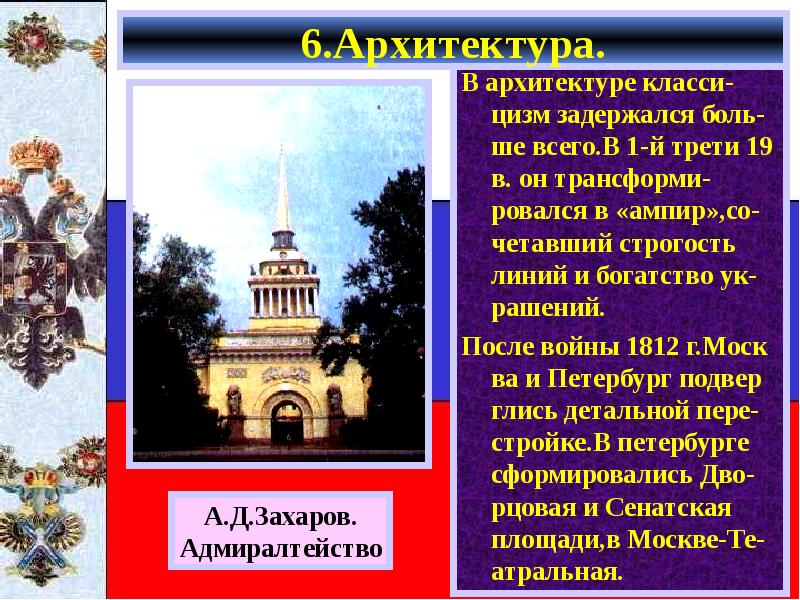 Презентация архитектура в первой половине 19 века