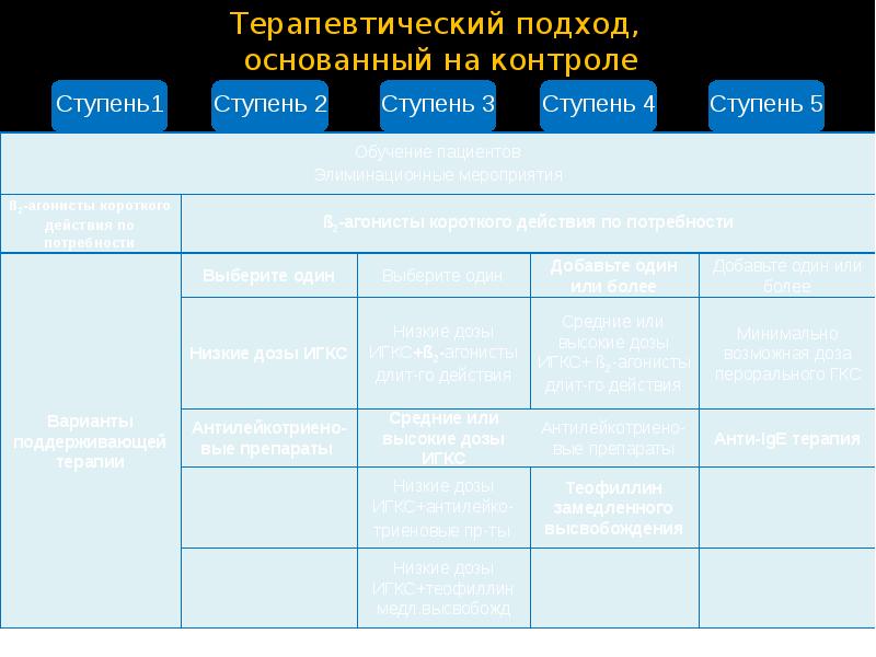 Презентация фармакотерапия бронхиальной астмы