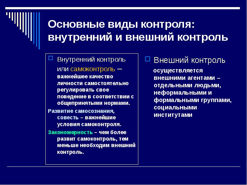 Основная форма социального контроля