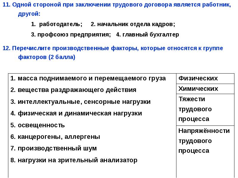 Сторонами трудового договора являются