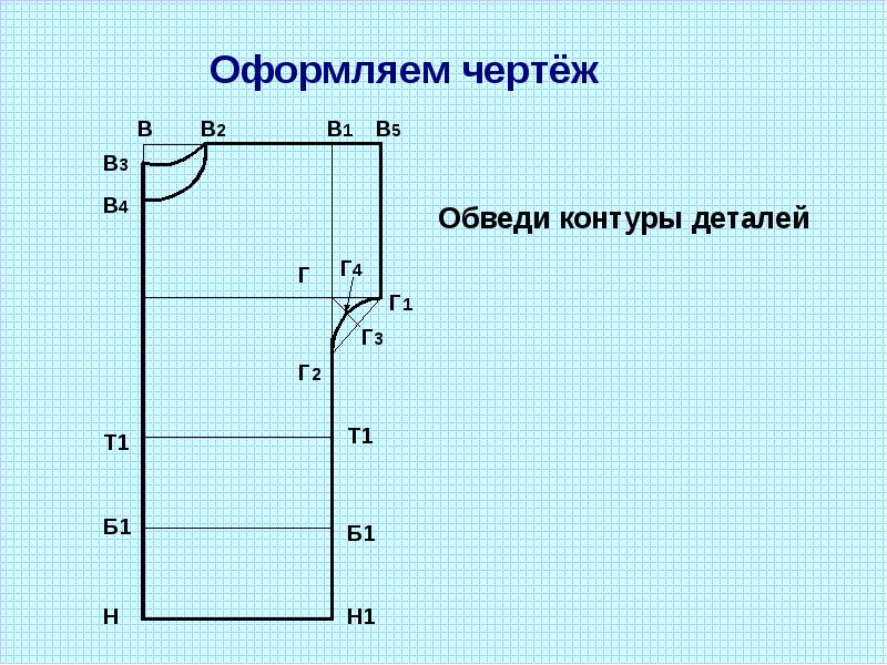 На основе чертежа плечевого изделия с цельнокроеным рукавом можно сшить халат юбку ночную сорочку