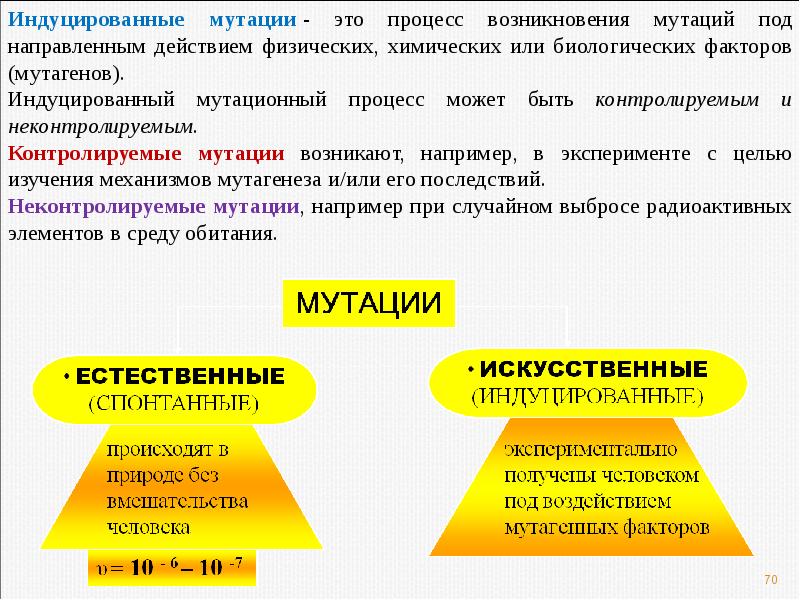 Значение спонтанных мутаций в том что. Спонтанные и индуцированные мутации. Индуцированные мутации характеристика. Причины спонтанных и индуцированных мутаций. Примеры спонтанных и индуцированных мутаций.