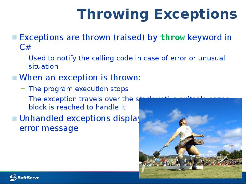 Throw new exception