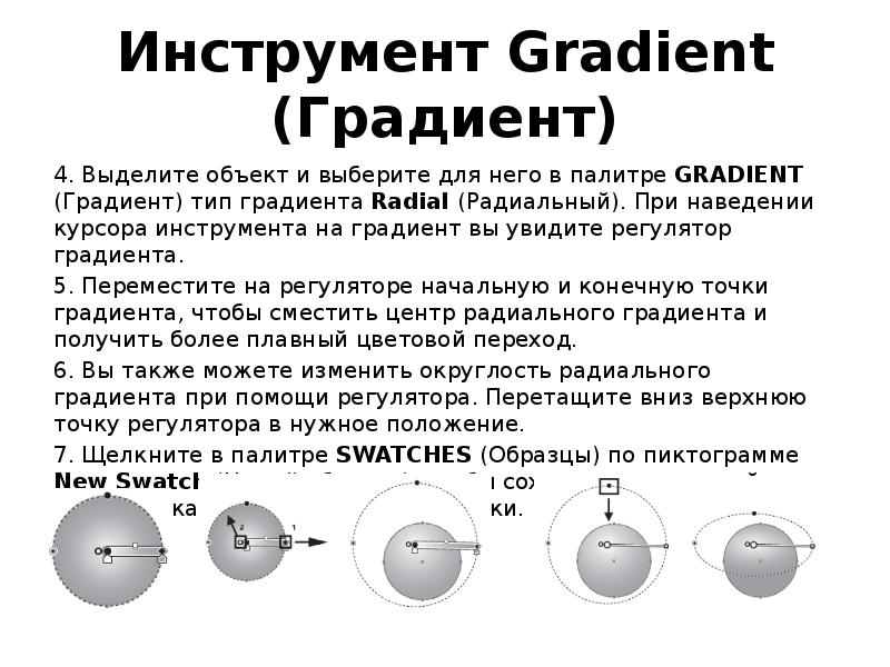 Инструмент градиент. Типы градиентов. Тип градиента радиальный. Морфологический градиент. Тип градиента линейный.