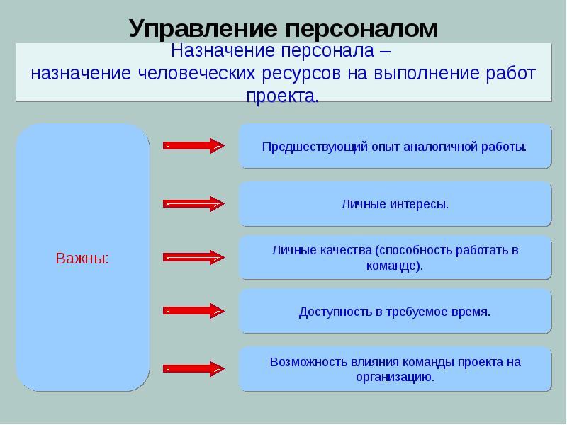 Управление персоналом проекта