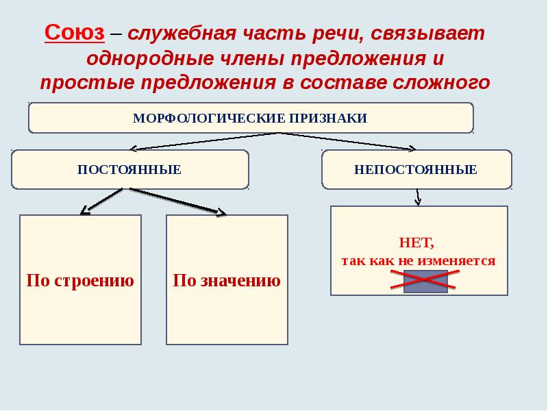 Союз – служебная часть речи, связывает однородные члены предложения и простые Союз – служебная часть речи, связывает однородные члены предложения и простые
