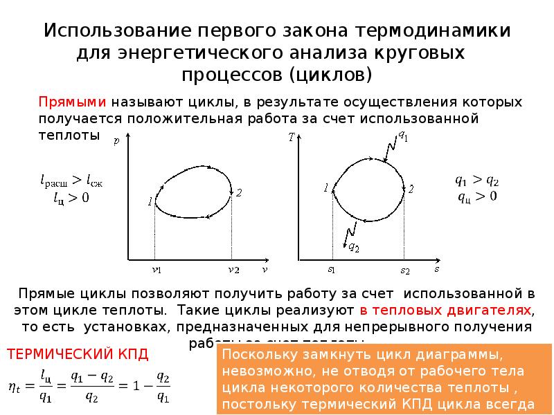 Круговой процесс. Первый закон термодинамики для кругового процесса. Формулировка первого закона термодинамики для круговых процессов. Круговой процесс в термодинамике. Первый закон термодинамики для цикла.