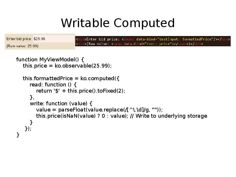 Writable Computed